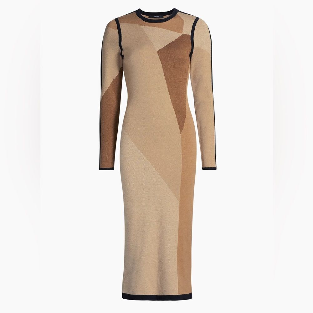Toccin Colorblocked Knit Midi-Dress size S